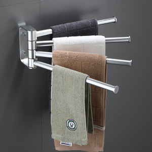 Aluminium Draaibare Handdoekstang Met 4 Staven Swing Arm Handdoekhouder Draaibare Handdoekhouder - Product Image 2
