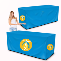 Couverture de table ajustée en vrac nappe en polyester ignifuge pliante personnalisée pour la décoration intérieure