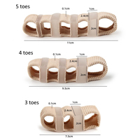Séparateurs d'orteils en gel SEBS à 3 trous, protecteurs, correcteurs d'hallux valgus, intercalaires souples pour les orteils, redresseurs d'orteils en marteau, aligneurs d'orteils pour orteils croisés