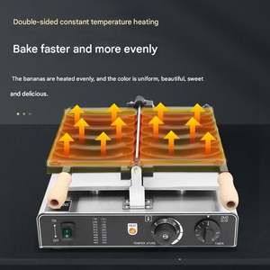 Machine à gaufres électrique professionnelle antiadhésive en forme de banane pour restaurants et commerces - Product Image 3