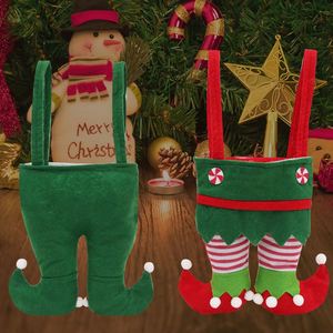 Distributor Supply Personalized 3D Felt Wine <b>Bottle</b> Candy Bag Handmade Decoration Creative Christmas <b>Elf</b> Pants 22X42cm - Product Image 2