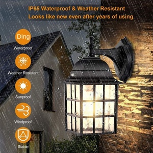 Lámpara LED de pared para exteriores, resistente al agua, sensible a la luz, para jardín, comunidad, villa, exterior, aluminio, fabricante de Amazon al por mayor - Product Image 4