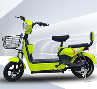 Vélo électrique avec cadre en acier au carbone, moteur sans balais à 3 vitesses, frein à tambour, batterie au plomb-acide 48V 52V 50-60km