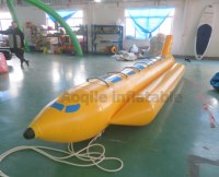 Offre Spéciale gonflable requin poisson volant remorquable gonflable flottant banane requin bateau eau Sport jeux équipement