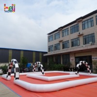 Arène de course géante gonflable pour voitures tamponneuses, piste de karting, pour enfants et adultes, en PVC commercial