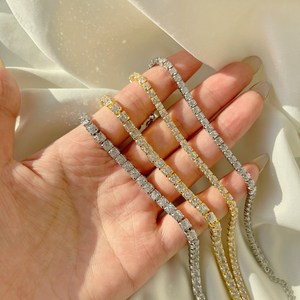 Bracelet Chain Bracelets Dylam Designer Stackable Adjustable Chunky 18K Gold Plated Bracelet Charms Silver Cuban Chain Tennis Bangles Bracelets Women