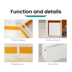 Professional Office Staff Workstation With Dividers Modular Office <b>Desk</b> Furniture for Modern Business Curved Office Workstation - Product Image 3