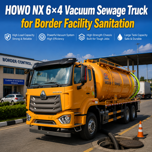 Camión de Succión de Aguas Residuales HOWO NX 6x4 con Tanque de Gran Capacidad para Limpieza de Fosas Sépticas, <span class=keywords><strong>Precio</strong></span> Competitivo - Product Image 1