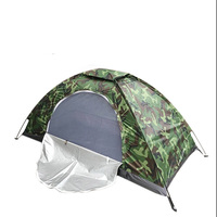 Tente de camping portable pour une personne, camouflage Oxford, quatre saisons, ouverture automatique rapide, imperméable, pour la randonnée