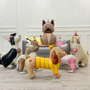 מט קריקטורה בעלי חיים אלומיניום סרט אלומיניום בלון עבור חג המולד יחיד husky <span class=keywords><strong>pug</strong></span> dalmatan dachshund כלב יום הולדת כלב אלומיניום - Product Image 1