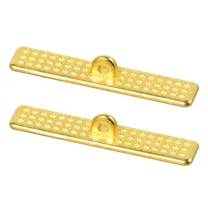 Avrupa özelleştirilmiş düğme altın siyah gül altın yumuşak yatak Metal düğme kristal uzun toka VT-18.028