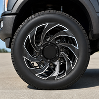 Jantes en alliage d'aluminium forgé 17/18/20/22 pouces noires, design turbine directionnelle concave, 6x139.7/135, haute performance, garantie 5 ans