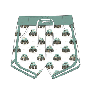 Shorts de bain décontractés pour garçons, séchage rapide, respirants, tricotés, taille élastique, imprimés, shorts de plage personnalisés, shorts de surf - Product Image 4