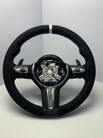 Volant personnalisé en cuir et fibre de carbone de style racing pour l'amélioration de l'intérieur de la voiture pour BMW M3 M4 M5 M6 X3M X4M F80 F30 F10 F35 F15