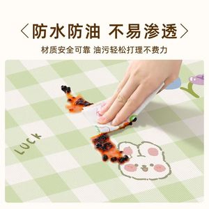 Cute Cartoon Plaid Tablecloth Square PVC Waterproof Heat Resistant Washable Home Use - Product Image 4