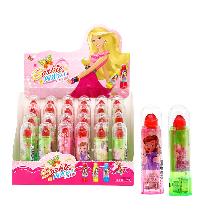OEM Crazy Lipstick Toys Sweet Fruit Lollipop Hard Candy