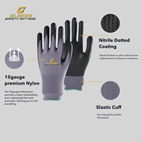 En gros Dernière Offre Spéciale Industrie Lourde Anti-coupure HPPE Micro Mousse Nitrile Antistatique Sécurité Industrielle Gants De Travail
