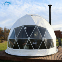 Dôme en Polycarbonate naturel, tente igloo chauffante, avec projecteur