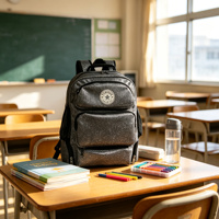 Mochila Unisex Impermeable con Cierre Brillante para Adolescentes, Doble Uso, Escolar y Deportiva, Color Personalizado Disponible