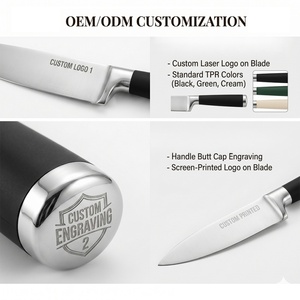 7 Pieces Professional Golden <b>Knife</b> <b>Set</b> Premium Built in Self Sharpener Stainless Steel Chef Kitchen <b>Knife</b> <b>Set</b> with Block - Product Image 5