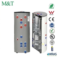 Réservoir de pompe à chaleur solaire multifonctionnel autoportant en acier inoxydable, personnalisé, pour eau chaude, 300L 400L, certifié CE, vente en gros
