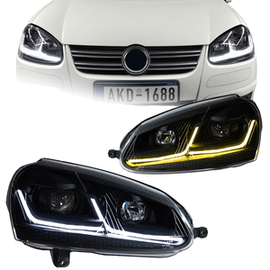 Nouveaux phares LED pour VW Golf 5 GTI 2003-2011, lentille de projecteur, 6000K, signal dynamique DRL, 10000 lumens, accessoires automobiles de rétrofit - Product Image 2