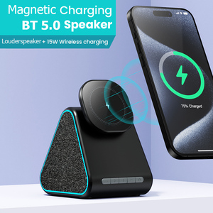 Haut-parleur de bureau Bluetooth 5.0 avec <span class=keywords><strong>chargeur</strong></span>, sorties multi-puissance, charge par <span class=keywords><strong>induction</strong></span> stable, équipement audio domestique - Product Image 2