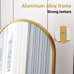 Espejo Arqueado de Cuerpo Entero con Marco Metálico, para Montaje en Pared o Suelo, HD, a Prueba de Explosiones, para Proyectos Comerciales y Hoteles, Venta al Por Mayor Personalizada - Product Image 3
