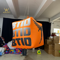 Ballon cube gonflable suspendu pour salle de jeux vidéo, avec motifs imprimés, modèle cube magique gonflable