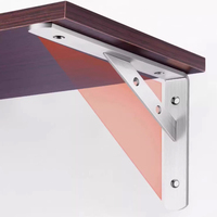 Support triangulaire en acier inoxydable, support de fixation, étagère de support, support en angle, étagère de rangement, renfort