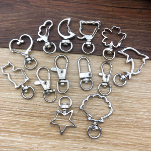 Ganchos para llaveros de aleación de plata de formas variadas para accesorios de joyería DIY, paquete de 12 unidades. - Product Image 4