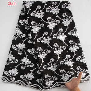 3635 più recente tessuto di pizzo di <span class=keywords><strong>cotone</strong></span> africano con strass 5 yarde all'ingrosso svizzero tessuto di pizzo per le donne <span class=keywords><strong>abiti</strong></span> <span class=keywords><strong>da</strong></span> <span class=keywords><strong>sposa</strong></span> - Product Image 6