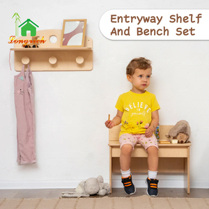 Set di Mobili in Legno per Camera dei Bambini con Torre di Apprendimento, Scrivania e Sedia, per Uso Scolastico e Soggiorno, Design Contemporaneo - Product Image 5