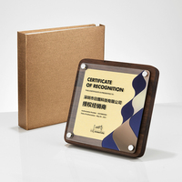 Noyer Bois Massif Médaille Sur Mesure Plaque D'autorisation Trophées Médailles Plaques Certificat D'honneur Lettre De Rendez-vous Agent