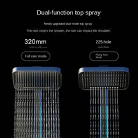 Nouveau Système de Douche Intelligent 2025 Tiktok avec LED et Massage Dorsal, Robinetterie Murale Exposée pour Salle de Bain, Ensemble de Douche