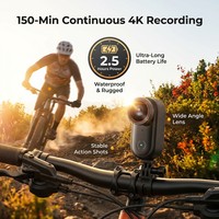 Kamera Aksi Mini 4K yang Dapat Dipakai, Lensa Berputar 180 Derajat, WIFI, Penglihatan Malam, Kamera Vlog, Sudut Lebar, Perekaman Olahraga