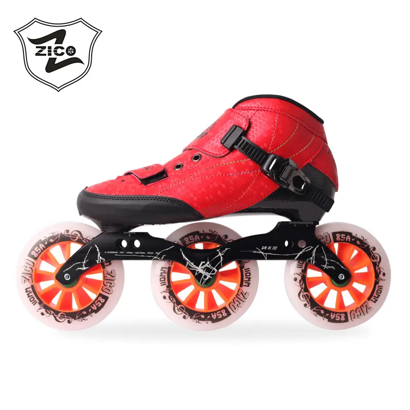 speed inline skates full carbon fiber competition roller skate 3 wheels 4 wheels shoes 125mm 110mm 100mm 90mm