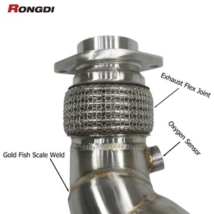 Piezas de Alto Rendimiento: Tubo de Escape Rongdi para M3 F80 M4 F82 S55 3.0T 2014-2019, Reductor Recto de 3.5 Pulgadas con Catalizador de 200 Celdas de Acero Inoxidable - Product Image 3