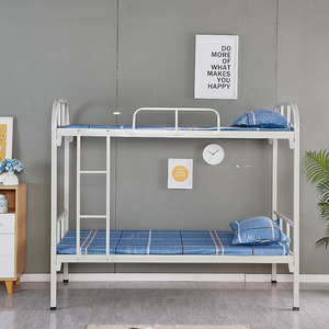Durable dormitorio camas dobles de acero inoxidable fácil montaje de acero cama litera de metal de alta calidad cama doble - Product Image 6