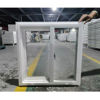 Ventanas Corredizas Europeas Modernas de Vinilo, Doble Vidrio, Ahorro de Energía, Insonorizadas, Resistentes al Viento, para Sótano, Exterior, con Certificación Energy Star