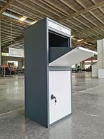 Boîte de dépôt de colis en métal imperméable pour extérieur, montage au sol, casier de livraison sécurisé pour porche et maison