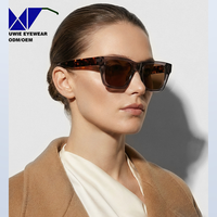 Lunettes de soleil œil de chat en acétate personnalisées OEM, taille 50-20-147, polarisées UV400, pour adultes unisexes, fournisseur direct d'usine