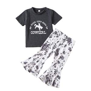 Ensemble de vêtements de détente pour bébé fille personnalisé, pantalon pattes d'éléphant pour tout-petits - Product Image 5