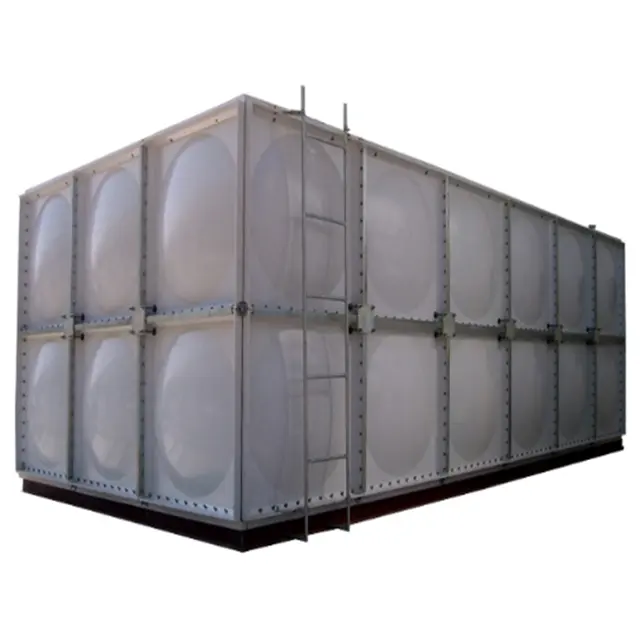 100 CBM panels assembled water tank section with FRP panels