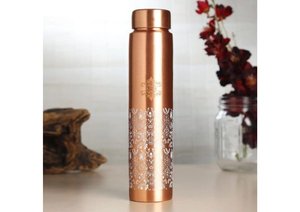 Attractive Design Decorative Printed Copper <b>Bottle</b> Drinking Accessories <b>Prime</b> Quality Copper Material Affordable Price - Product Image 4