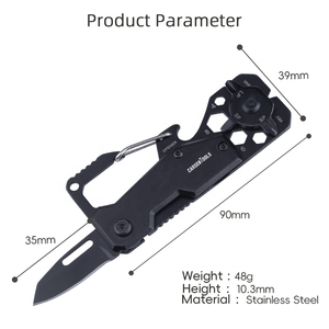 14 في 1 أدوات بطاقة جيب قابلة للطي للتخييم والمشي لمسافات طويلة للأغراض الصناعية أدوات بطاقات متعددة الوظائف للبقاء على قيد الحياة في الهواء الطلق أدوات يدوية - Product Image 2