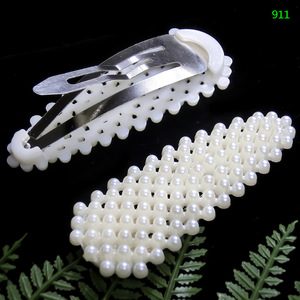Women's hair <b>clips</b> with pearl trim, adult hair <b>clips</b>, BB hair <b>clips</b>, Korean style <b>bow</b> pearl hair <b>clips</b>, wholesale available. - Product Image 3