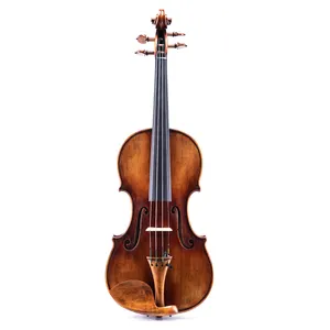 Guarneri 1744 retro custom Imported European spruce violin with boxwood chin rest peg