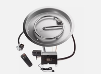 Kit de foyer extérieur au gaz en acier inoxydable, télécommandé, durable et personnalisé