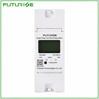 Meteran Energi Listrik Satu Fasa 2 Kutub DIN-Rail Jam Real-Time Tahan Air Mode Komunikasi RS485/RFLora/WiFi Akurasi 1.0